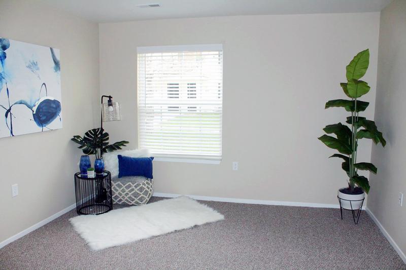 Bedroom | Spacious bedrooms featuring closets with built-in organizers.