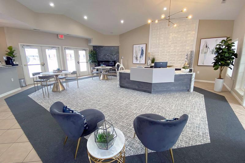 Leasing Office Interior | Enjoy a cup of complimentary coffee in our newly renovated leasing office.