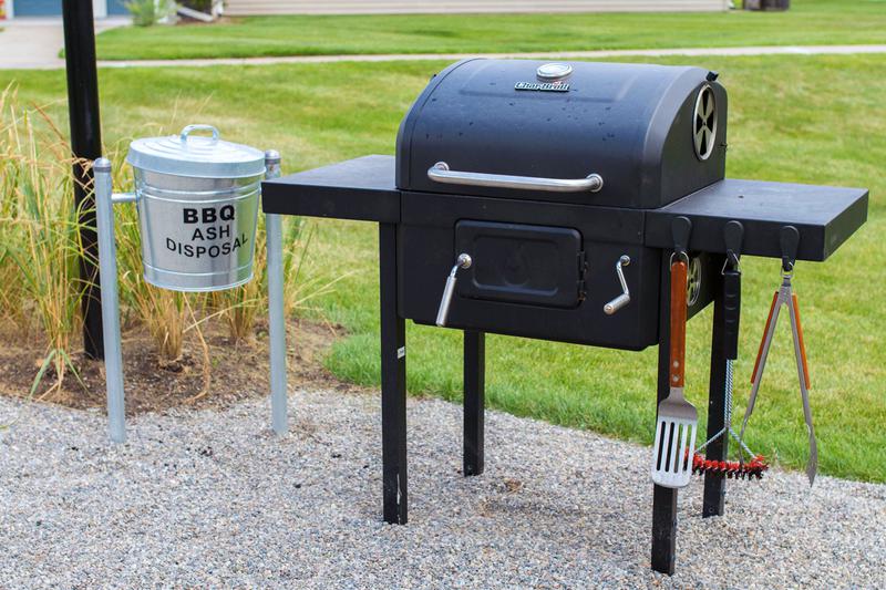 Charcoal Grills | Our picnic area features charcoal grills for your use.