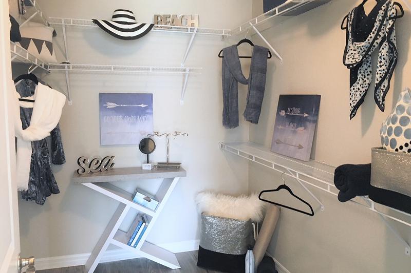 Walk-In Closet | Bedrooms feature walk-in closets with built-in organizers.