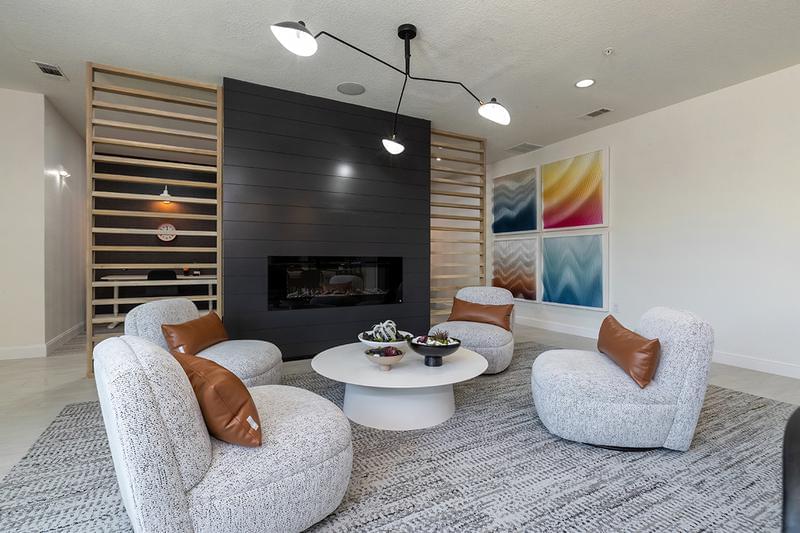 Academic Success Center | Lounge by our fireplace while studying solo or hanging out with friends.
