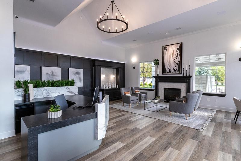 Leasing Office Interior | Come on into our newly renovated leasing office. Our friendly staff is waiting to help you find your new home today!