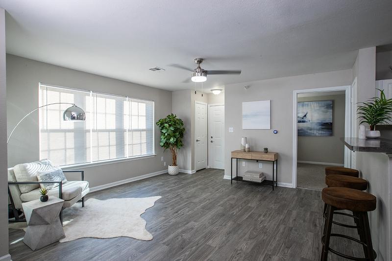 Spacious Living Room | Spacious living rooms featuring large windows.