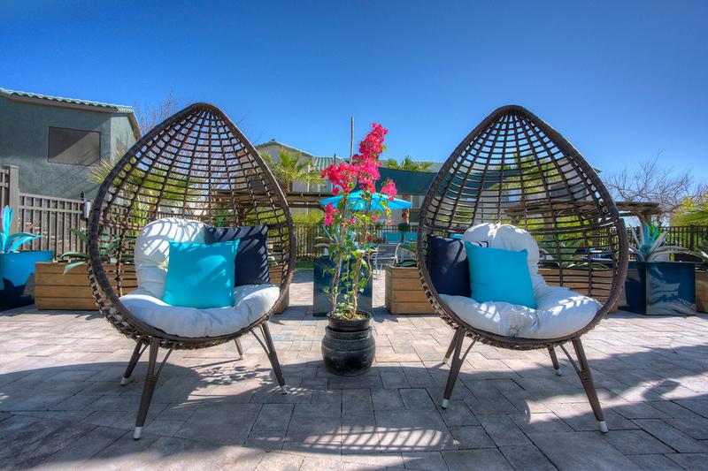 Pool Seating | Relax in comfortable seating while enjoying the beautiful views of the pool.