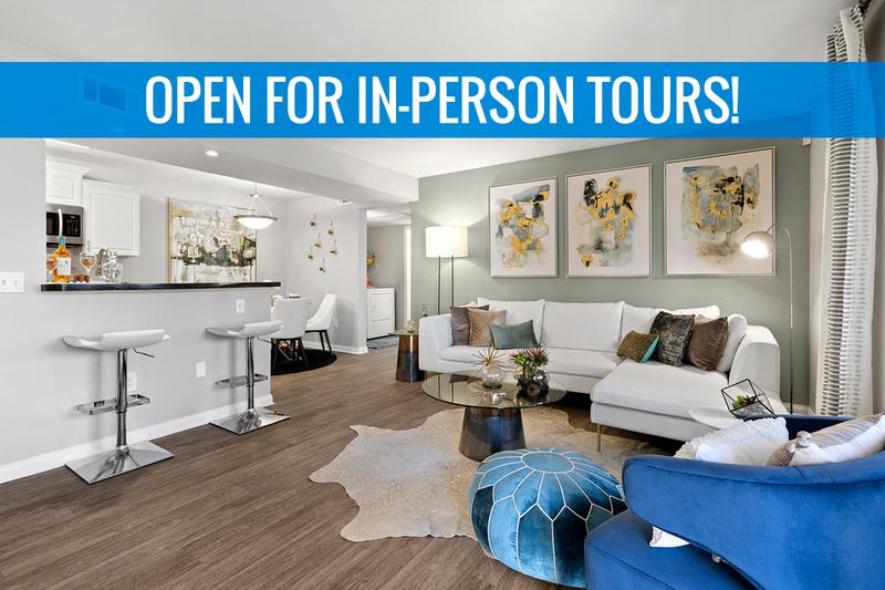 Spacious Open Floor Plans | Entertain guests in this inviting and spacious living room with gorgeous natural, Las Vegas sunlight streaming through! We are excited to offer in-person tours while following social distancing and we encourage all visitors to wear a face covering.