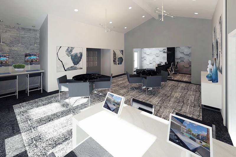 Leasing Clubhouse | Newly renovated clubhouse featuring complimentary coffee bar and a small business center.