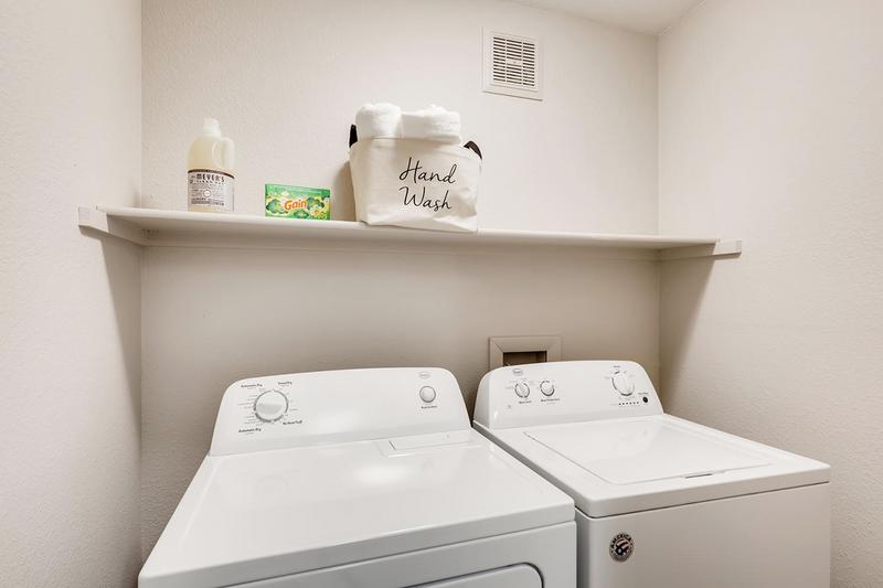 Full Size Washer & Dryer | Full size washer and dryer appliances are included for your convenience.