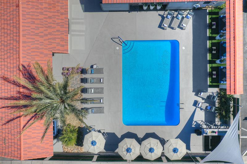 Aerial View of Pool | Aerial view of our resort-style swimming pool.