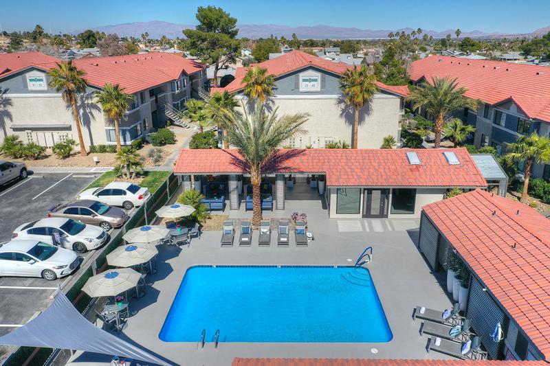 Aerial View of Sundeck | Another aerial view of our expansive sundeck.