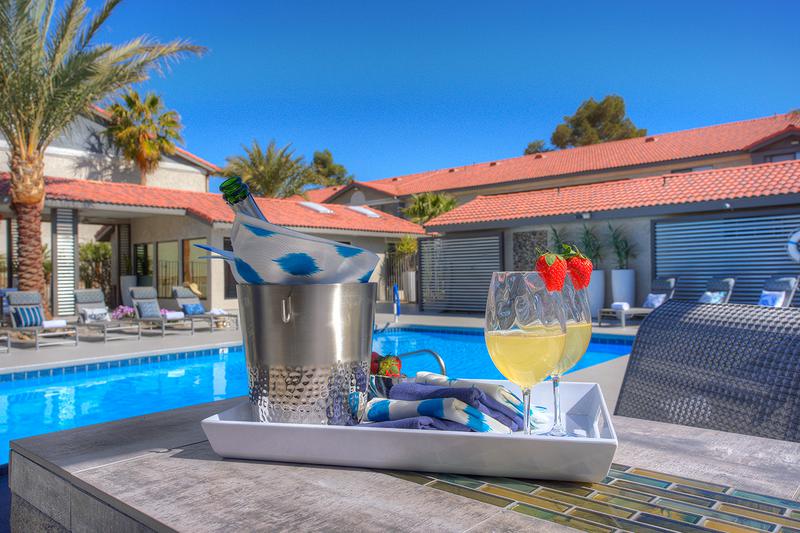 Poolside Tables | Enjoy a refreshing drink by the pool.