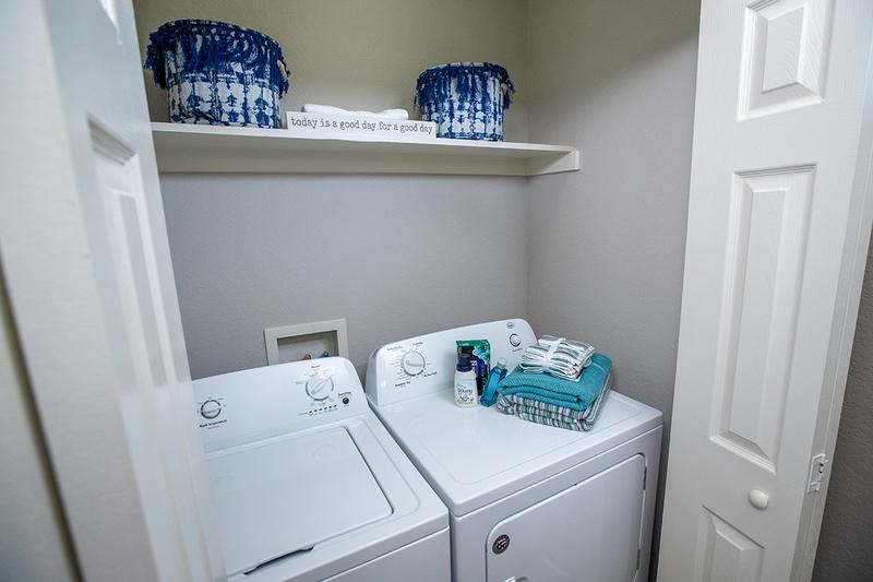 Washer & Dryer Included | Full size washer and dryer appliances are included in all apartment homes for your convenience.