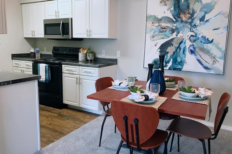 Furnished Dining Room | Furnished dining room features a dining table with chairs.