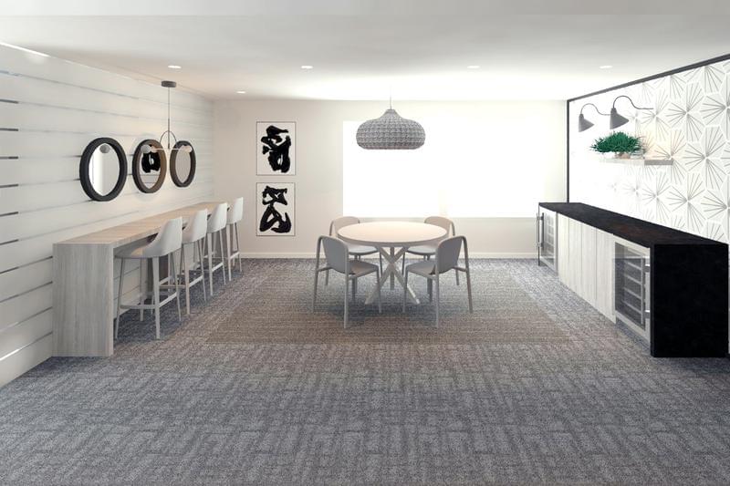 Clubhouse Renovations | Complimentary coffee bar and refreshments available in our brand-new leasing office.