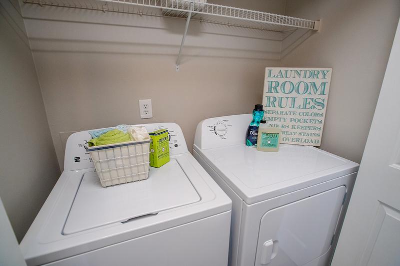 Washer/Dryer Included | All of our apartment homes feature full size washer and dryer appliances.