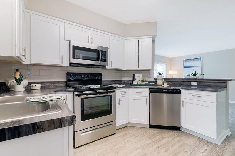 Stainless Steel Appliances | Kitchens feature stainless steel appliances.
