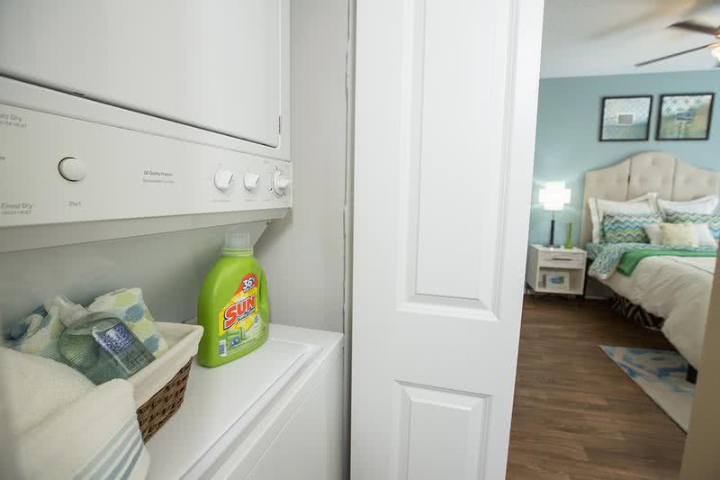 Laundry | Washer and dryer appliances included in every apartment home.