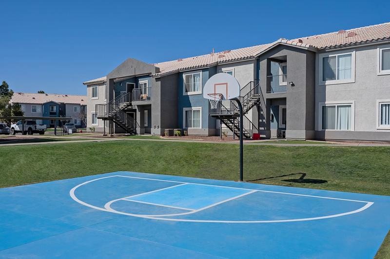 Basketball Court | Get in a game of one on one at our half basketball court.