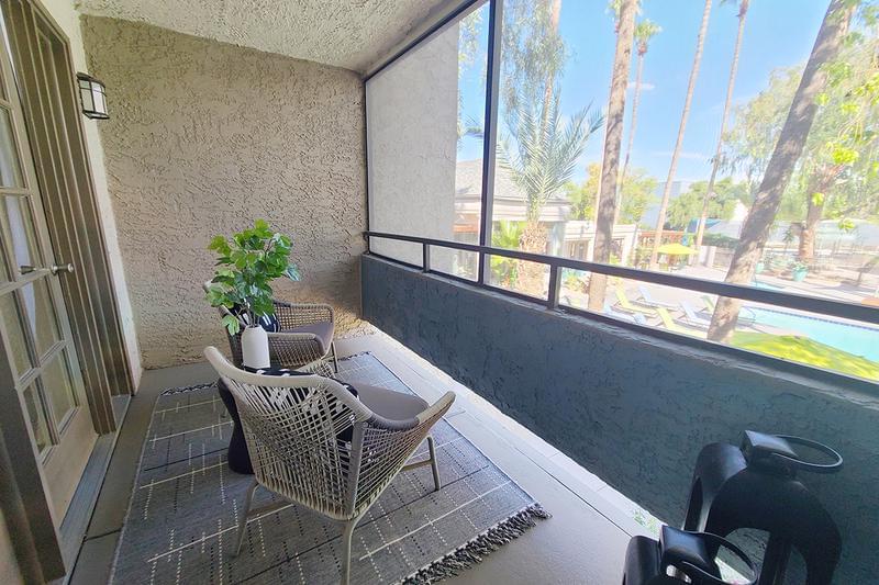 Screened-In Patio | You can enjoy the outdoors from your private patio.