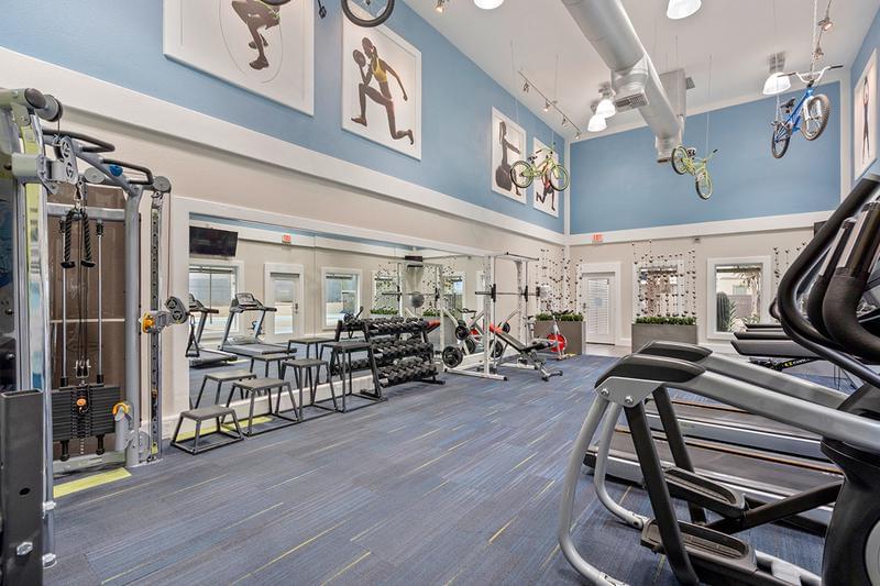 Free Weights | Our fitness center includes free weights.