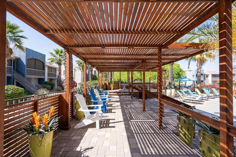 Poolside Cabana | Relax in the shade under our poolside cabana.