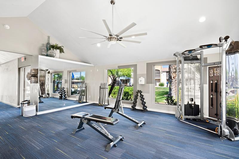 Weight Training | Our Fitness Center also features plenty of weight training equipment.