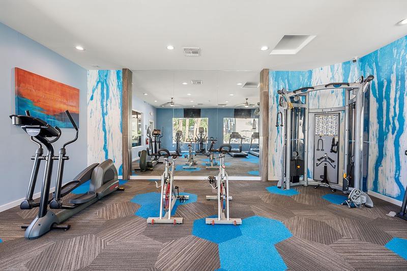 Weight Training Equipment | Our fitness center also features weight training equipment so you can get a full body workout.