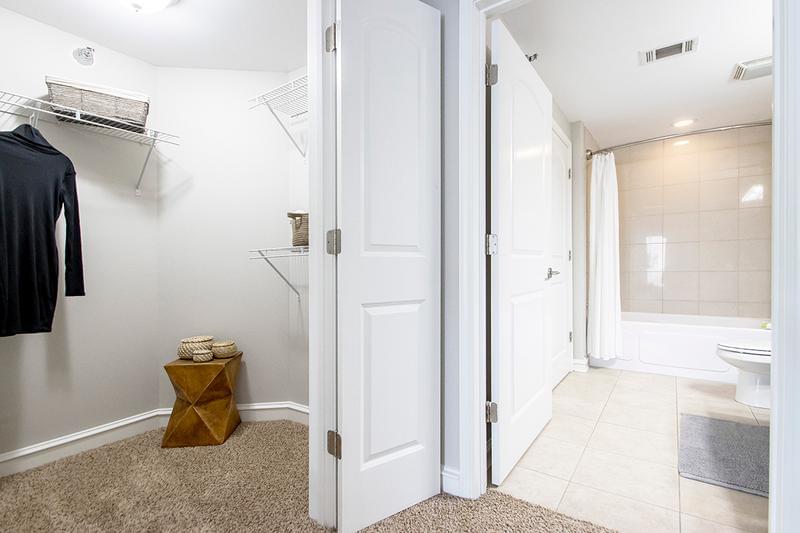 Walk-In Closets | You'll love our spacious, oversized walk-in closets with built-in organizers for your convenience.