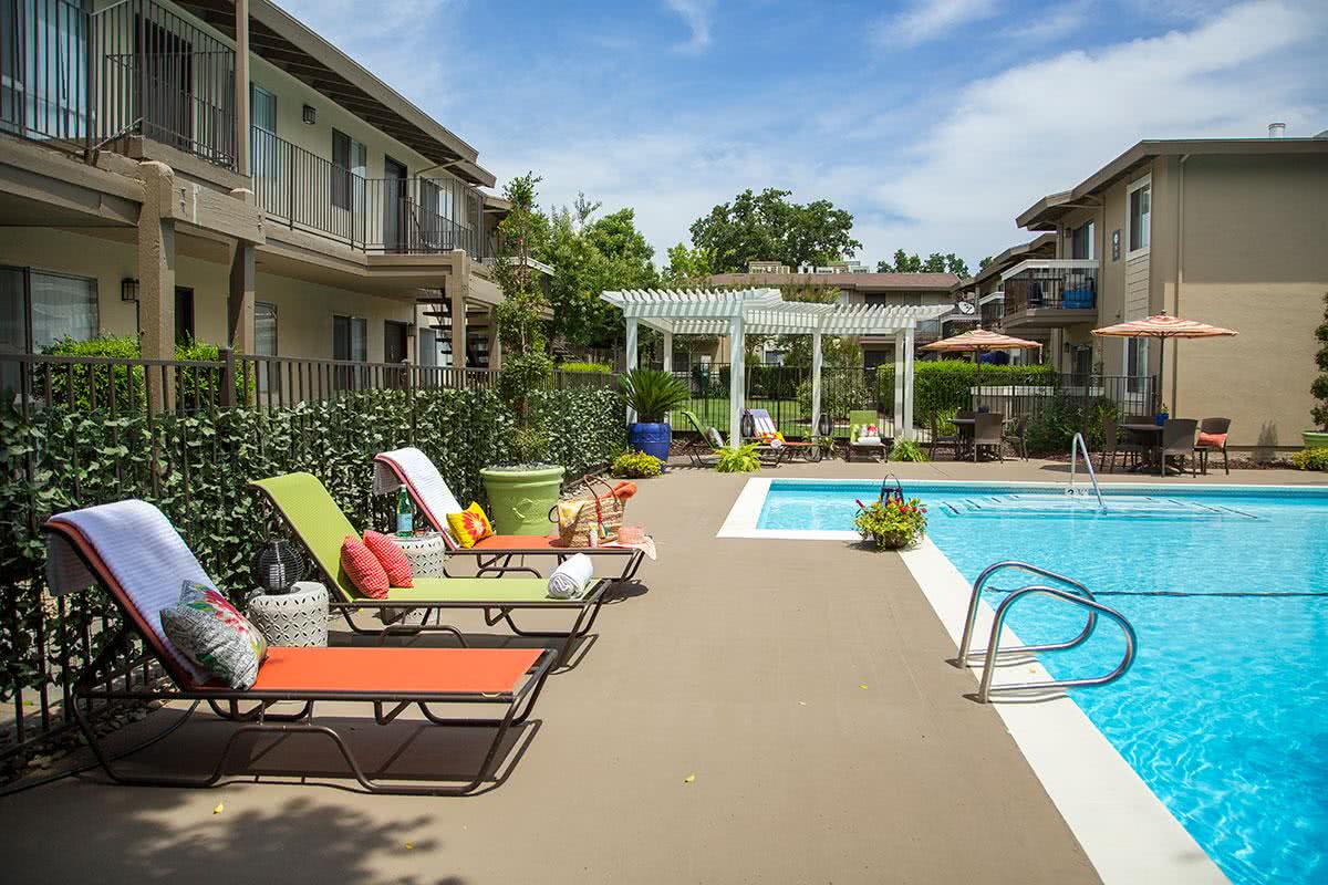 Kick back and relax poolside on one of the loungers.