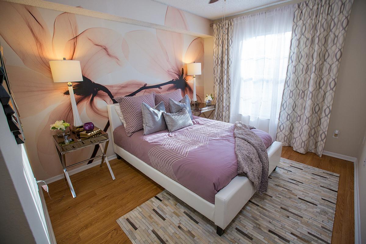 Spacious master bedrooms featuring large wall-to-ceiling closets as well as spacious walk-in closets.