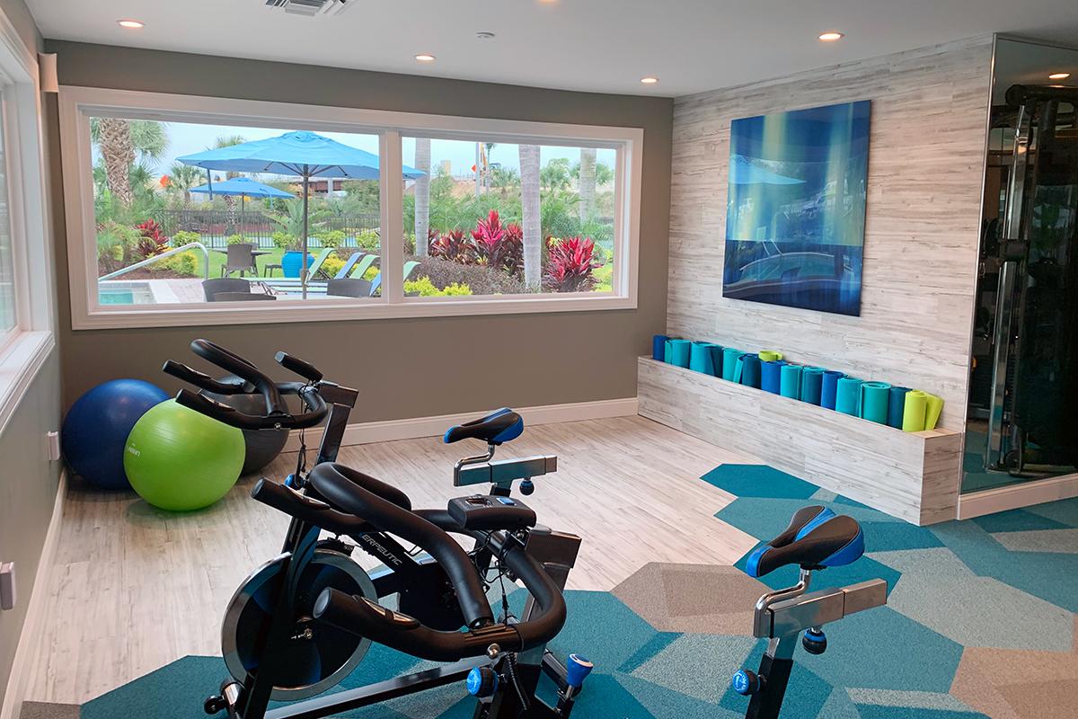 Our fitness center also features a yoga center.
