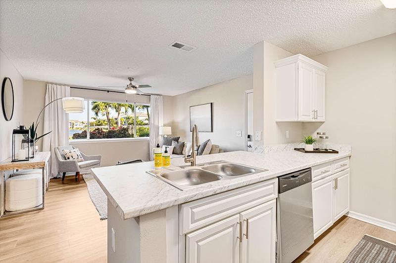 Stainless Steel Appliances | Stainless steel appliances and a breakfast bar are standard in every home.