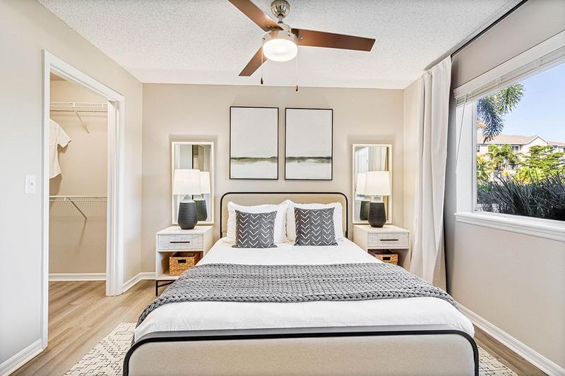 Master Bedroom | Master bedrooms feature private bathrooms, walk-in closets, large windows and multi-speed ceiling fans.