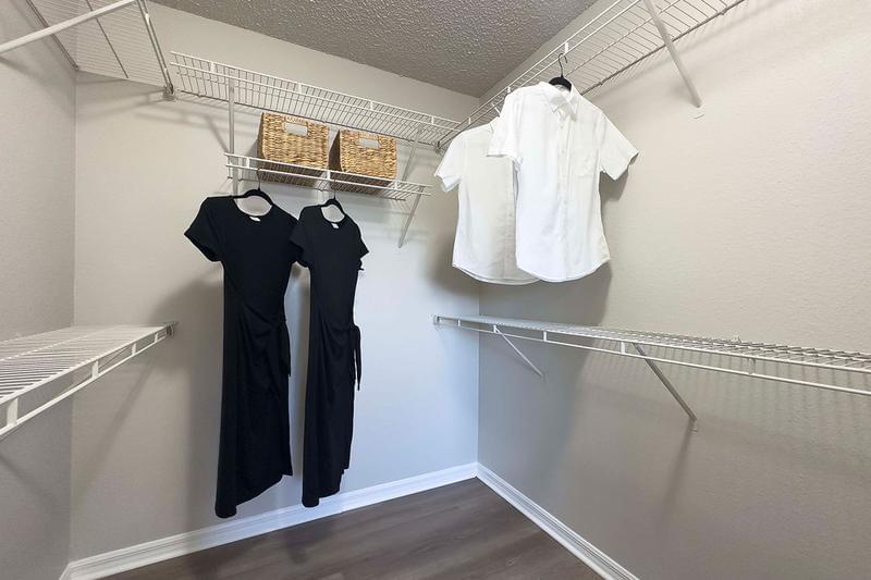 Huge Walk-In Closet | Spacious walk-in closets are featured in the master bedroom.