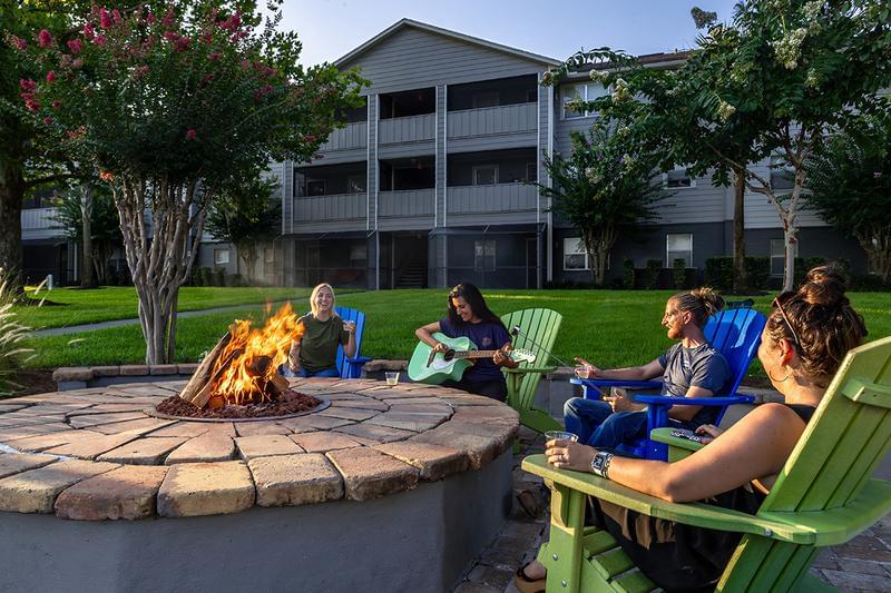 Fire Pit | Warm up by our community fire pit with friends.