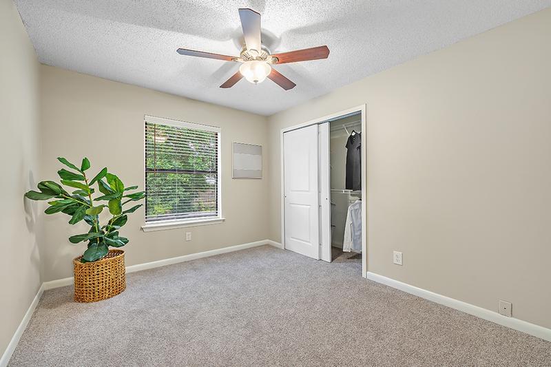 Bedroom | Spacious bedrooms featuring large windows and spacious closets.
