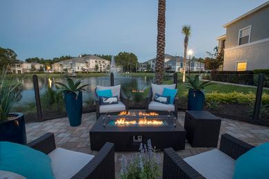 Fire Pit | Enjoy our community fire pit overlooking the lake. 