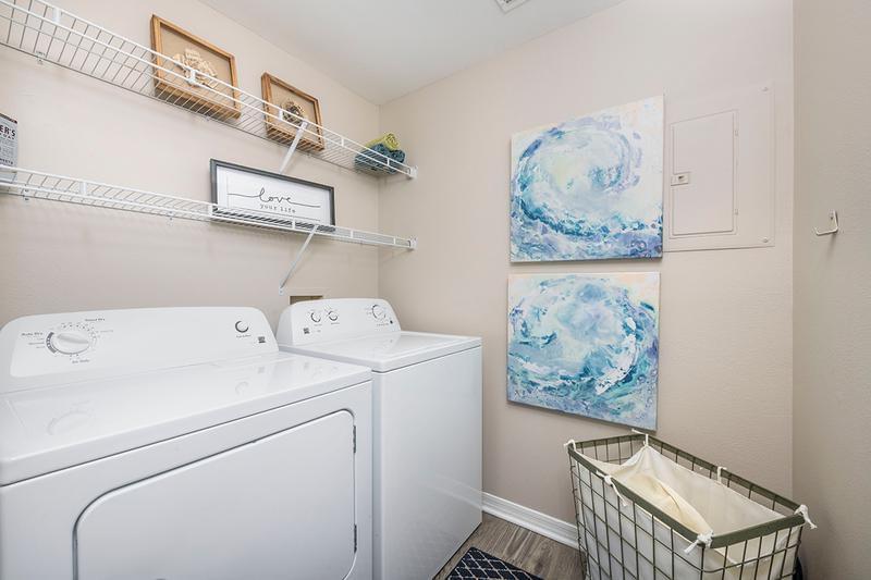 Washer & Dryer Appliances Included | Your spacious kitchen is attached to your very own laundry room complete with full size washer and dryer appliances for your convenience. 