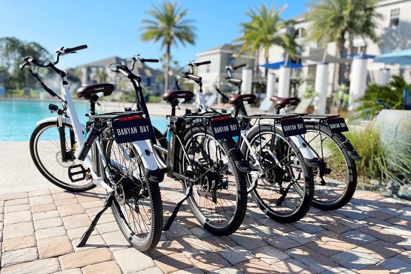 Complimentary Electric Bike Rentals      | Residents can rent one of our electric bikes to explore Jacksonville in style. Stop by the leasing office to sign one out!