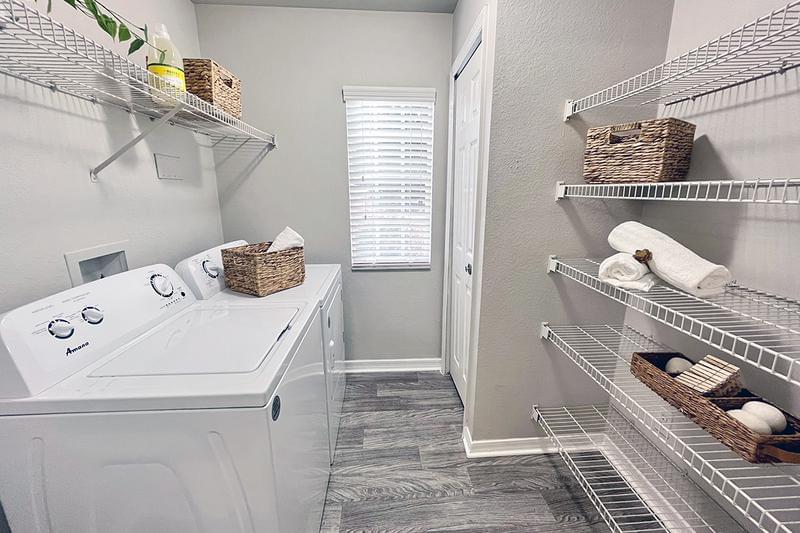 Laundry Room | All our apartment homes have walk-in laundry rooms with full size washer and dryer connections. 