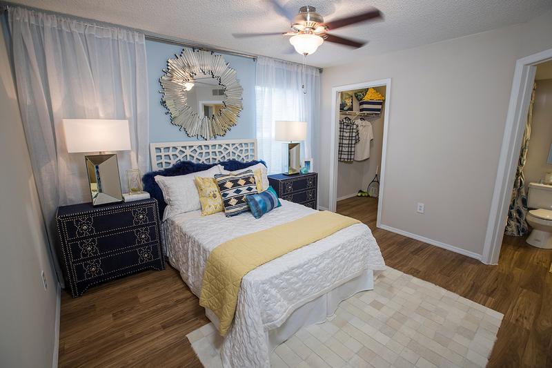 Master Bedroom | Master bedrooms feature ceiling fans and large walk-in closets.