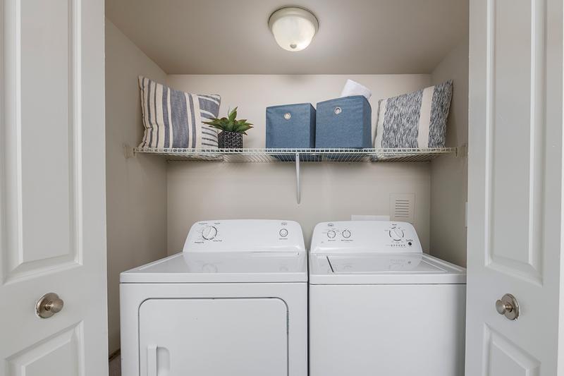 Full-Size Washer & Dryer | Apartments feature full-size washer and dryer appliances for your convenience. 