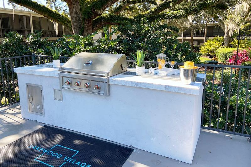 Outdoor Kitchen | Have a cookout at our outdoor kitchen featuring a gas grill.