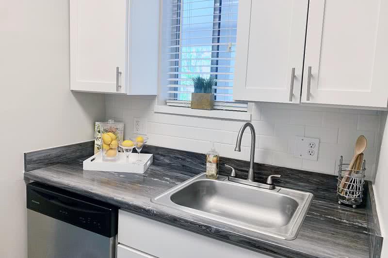 Studio Kitchen | Fully applianced kitchens in our studio apartments including a dishwasher!