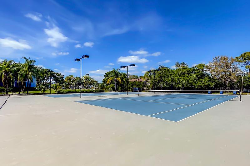 Tennis Courts | Get in a game at one of our two lighted tennis courts.
