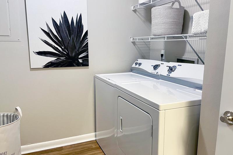 Laundry Area | Every apartment home is furnished with a washer and dryer.