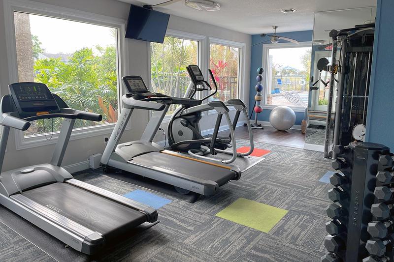 Fitness Center | Get a workout in our 24-hour fitness center! Our fitness center features plenty of cardio equipment for you to get your workout on.