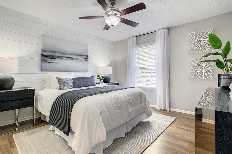 Master Bedroom | Master bedroom featuring wood-style flooring, and a multi-speed ceiling fan.