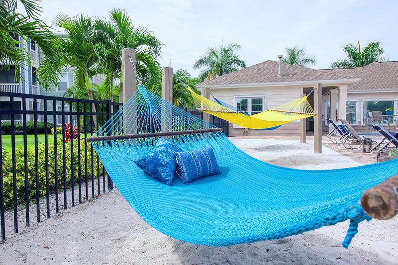 Hammock Garden | Soak in the sun at our hammock garden located next to the pool.