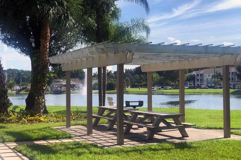 Cook Out with a View | Enjoy a picnic with a view at our picnic area overlooking the lake.
