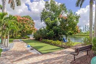 Bocce Ball | Play a game of bocce ball located next to our hammock island.